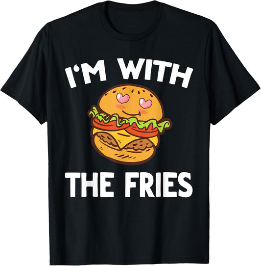 Burger & Fries Matching Couples His & Hers T-Shirt - T-Shirt | Black