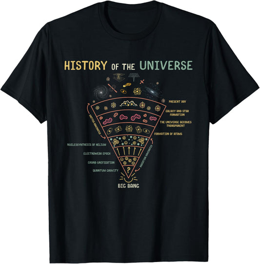 History of the Universe Astrophysics Lovers Space T-Shirt - T-Shirt | Black