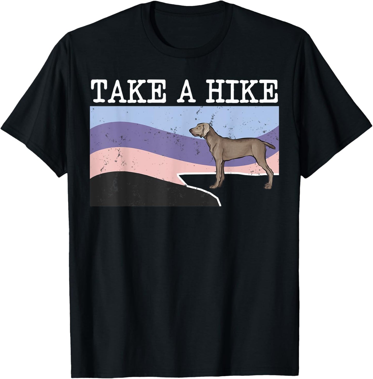 Take A Hike Pointer Funny Graphic Hiking T-Shirt - T-Shirt | Black