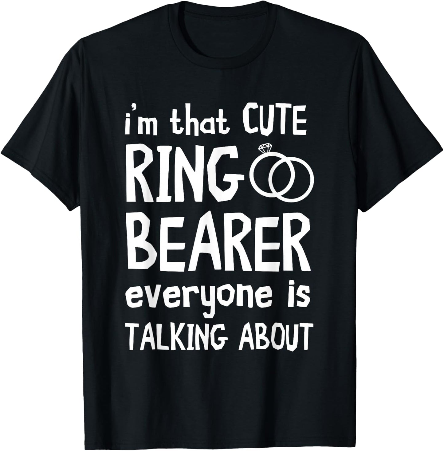 I'm That Cute Ring Bearer Security Wedding Party Ring T-Shirt - T-Shirt | Black