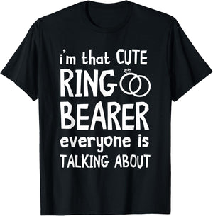 I'm That Cute Ring Bearer Security Wedding Party Ring T-Shirt - T-Shirt | Black