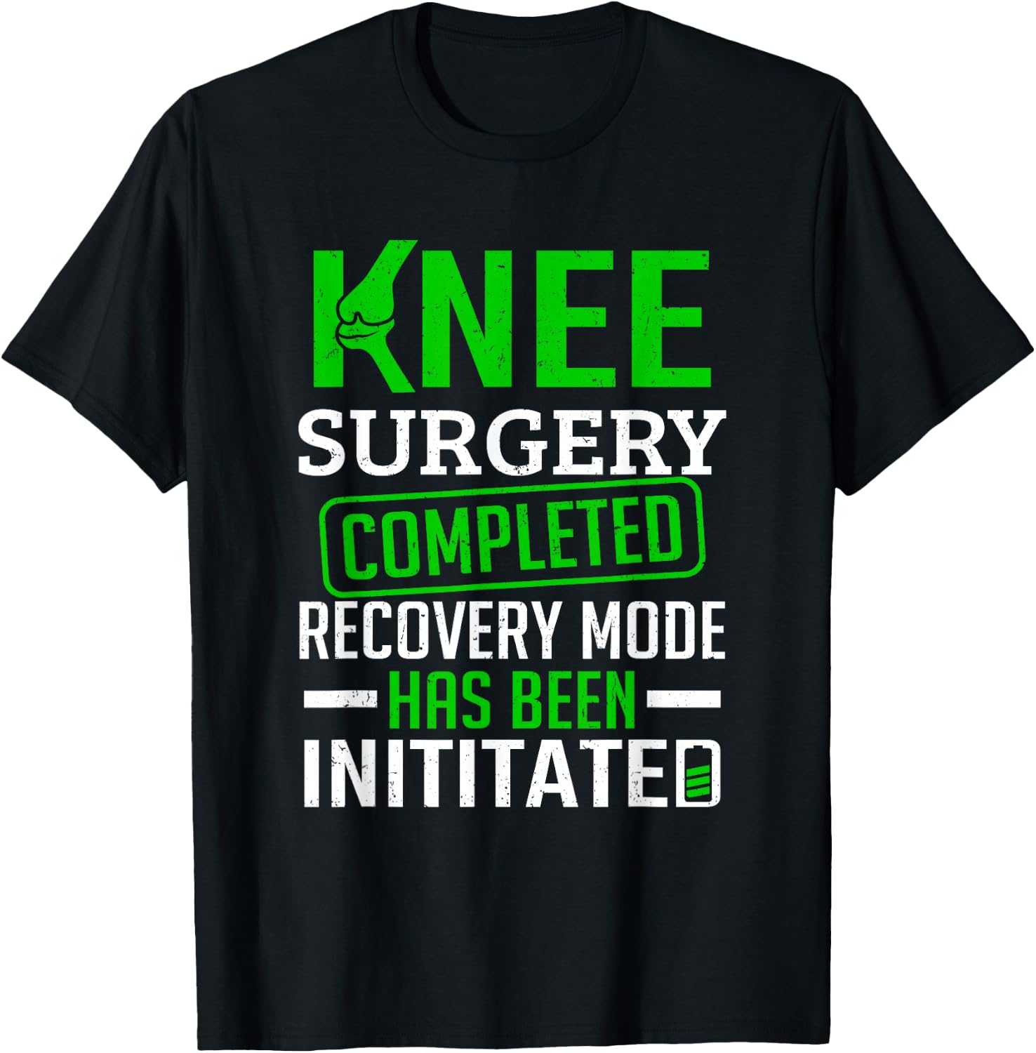 Knee Replacement Joint Knee Surgery Completed T-Shirt - T-Shirt | Black