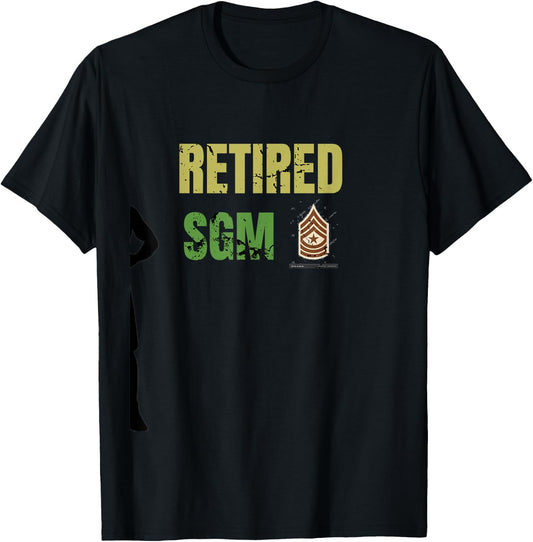 Retired SGM sergeant Major army T-Shirt - T-Shirt | Black