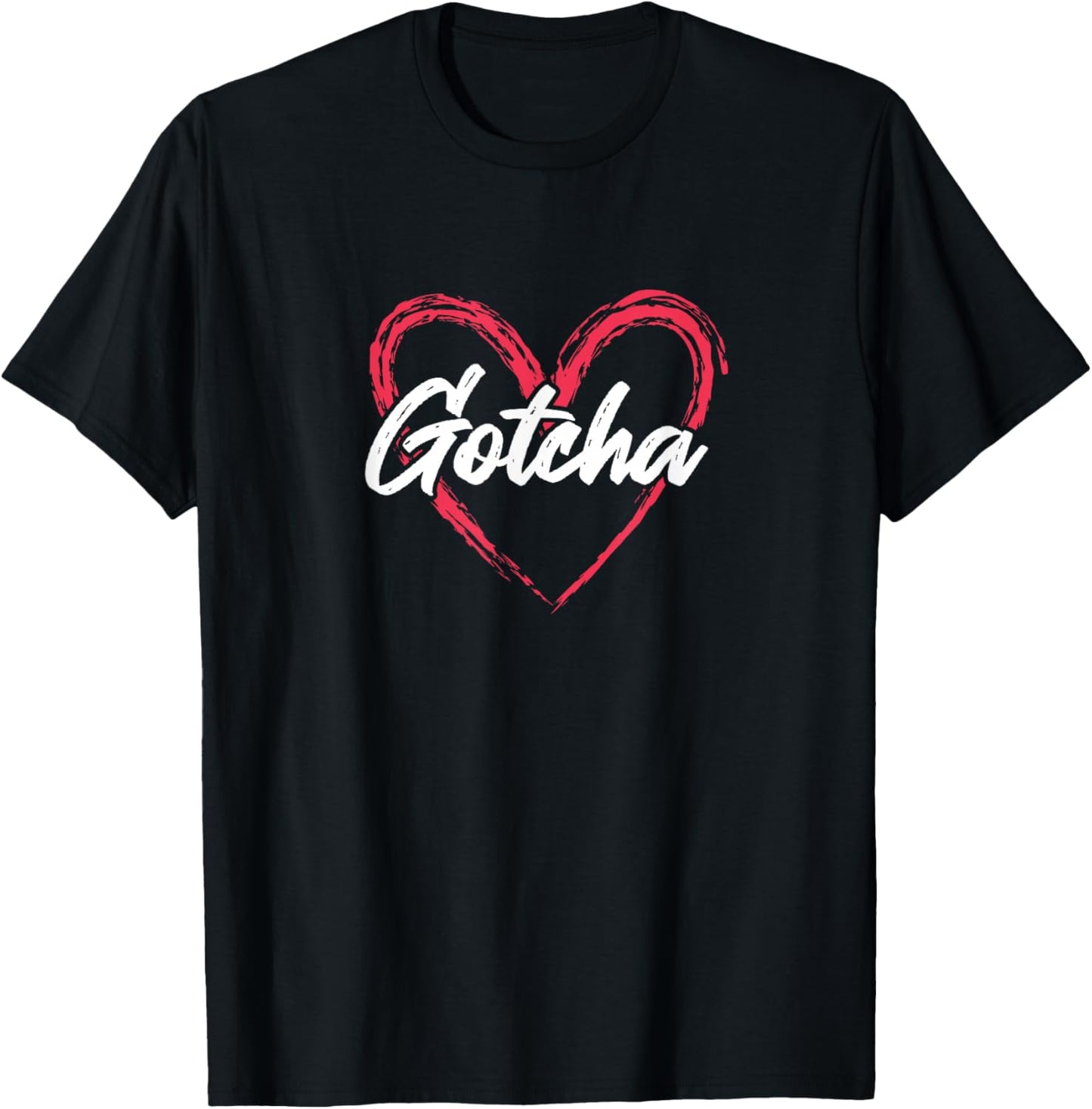 Gotcha Adoption Day Love Heart Family T-Shirt - T-Shirt | Black
