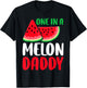 One In A Melon Daddy Funny Watermelon Family Matching T-Shirt - T-Shirt | Black