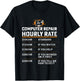 Computer Repair Hourly Rate Funny IT Technician Graphic T-Shirt - T-Shirt | Black