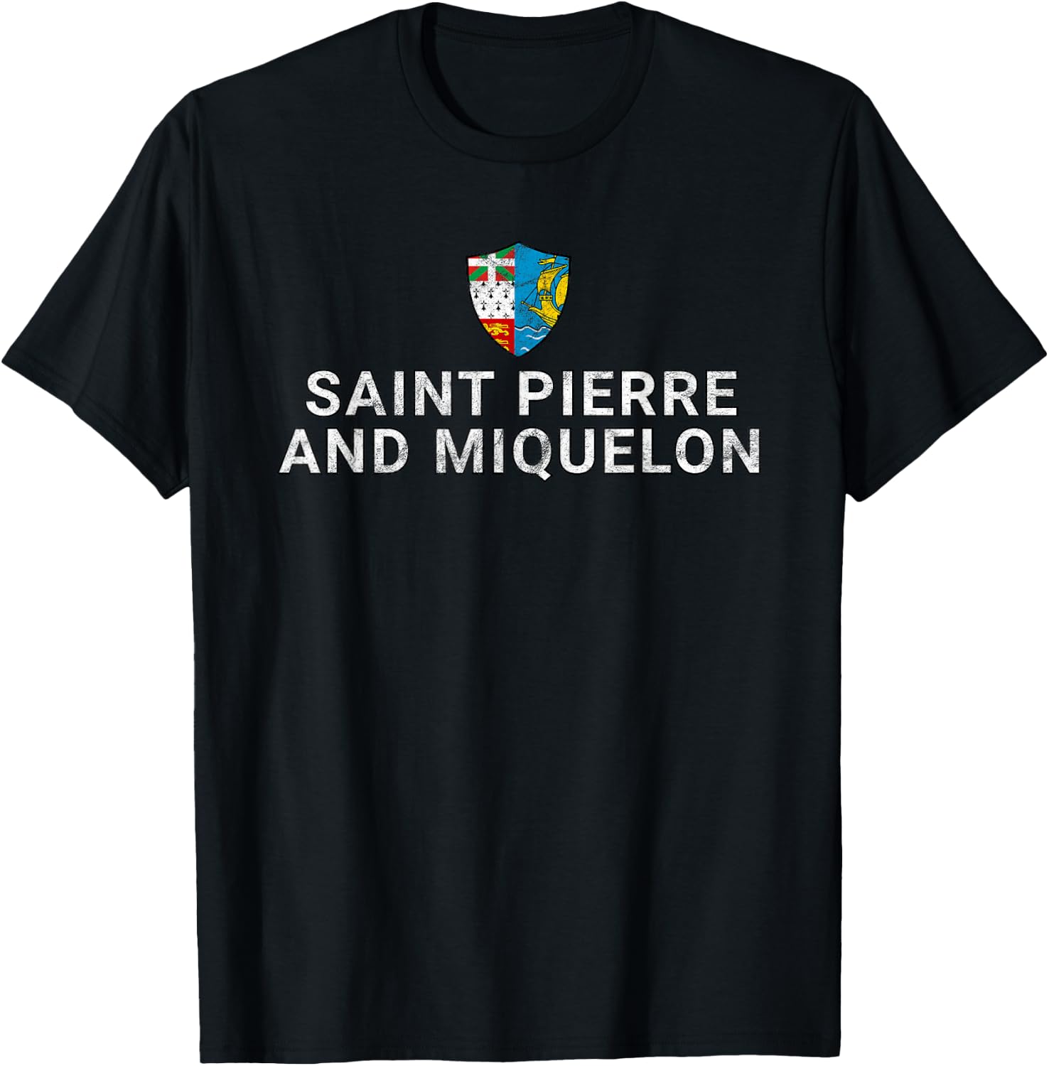 Saint Pierre and Miquelon T-Shirt - T-Shirt | Black