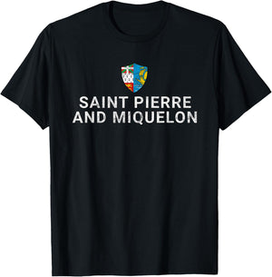 Saint Pierre and Miquelon T-Shirt - T-Shirt | Black