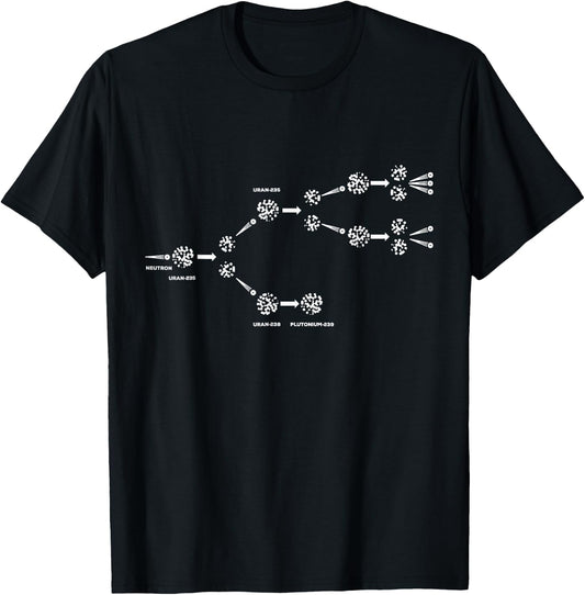 Uran Atomphysics Physics Gift - Physics Core Split T-Shirt - T-Shirt | Black