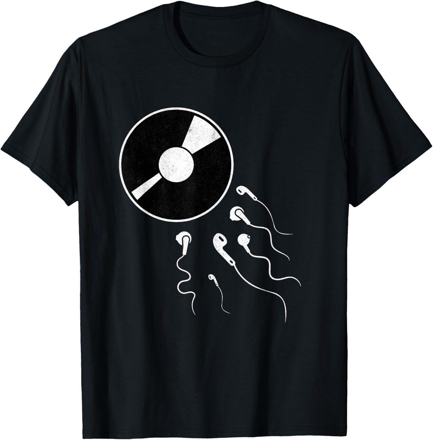 I Love Vinyl Records Funny Headphone LP Collector DJ T-Shirt - T-Shirt | Black