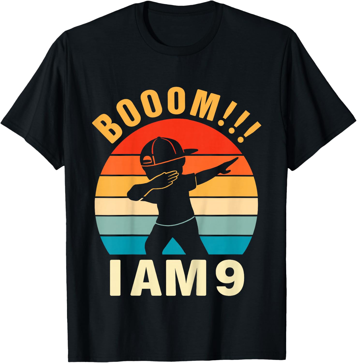 Kids Dabbing Birthday Shirt 9 Years Old 9th Birthday Outfit Boys T-Shirt - T-Shirt | Black