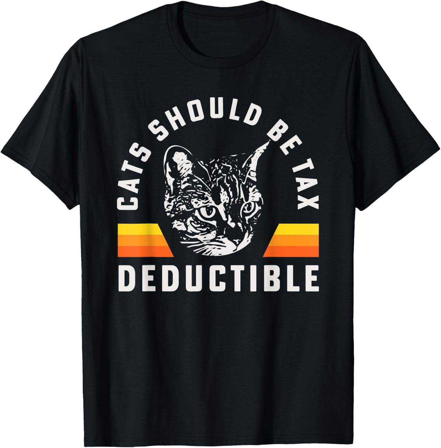 Cats Should Be Tax Deductible Tabby Cat Maine Coon Mom Men Women Kids T-Shirt - T-Shirt | Black