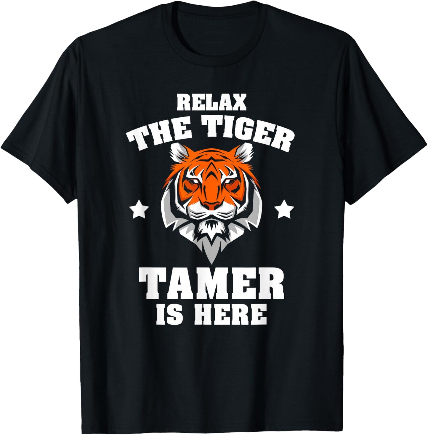 Carnival Wild Cat Trainer Merch Tiger Tamer Is Here Funny Animal Circus Ringmaster Act T-Shirt - T-Shirt | Black