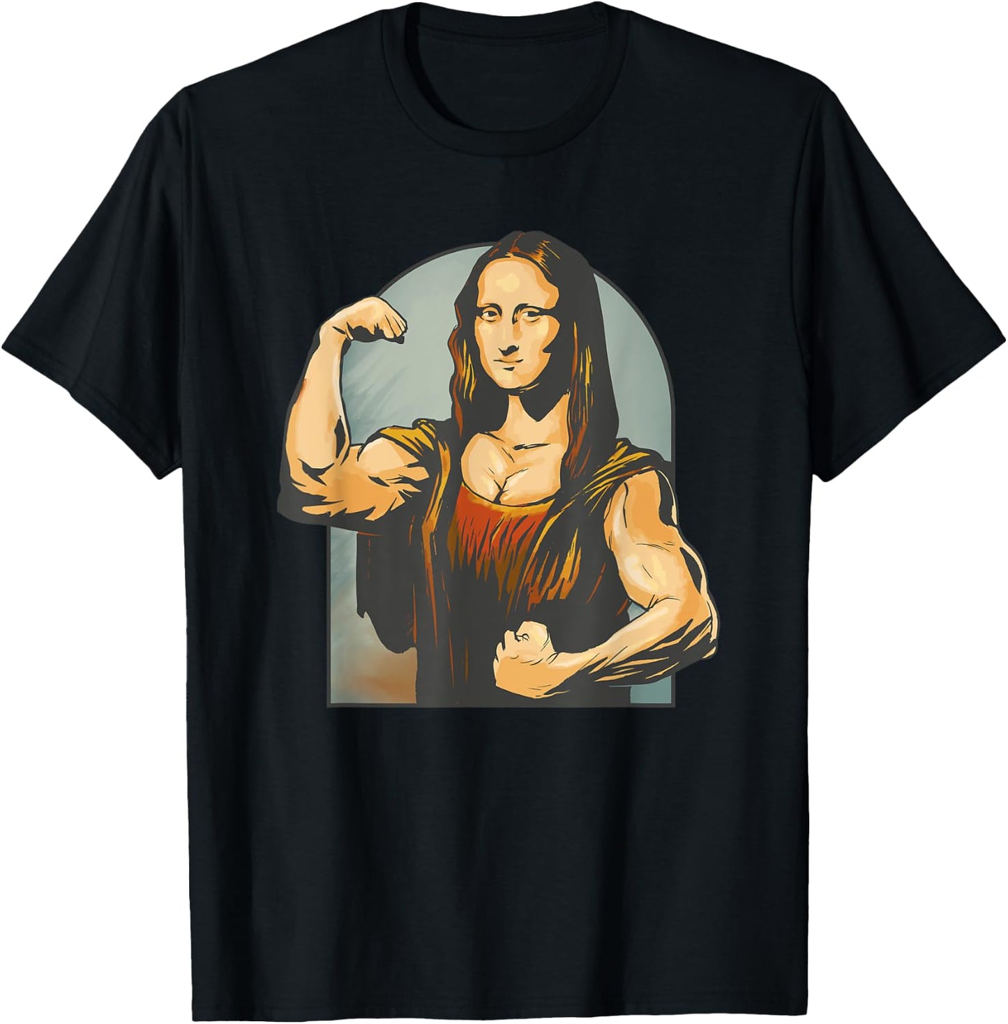 Lifting Mona Lisa Fitness Bodybuilding T-Shirt - T-Shirt | Black