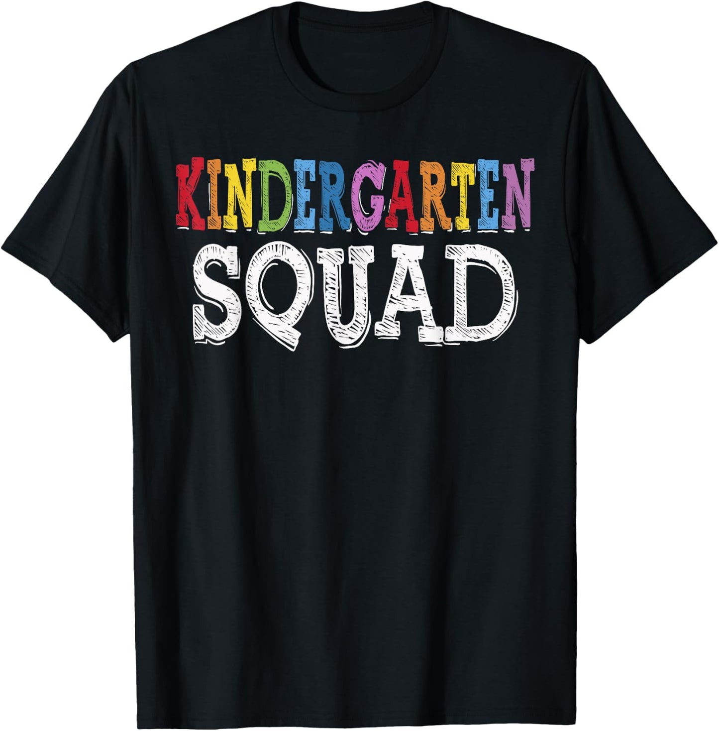 Cool Kindergarten Squad Fun Kids Student Back To School T-Shirt - T-Shirt | Black
