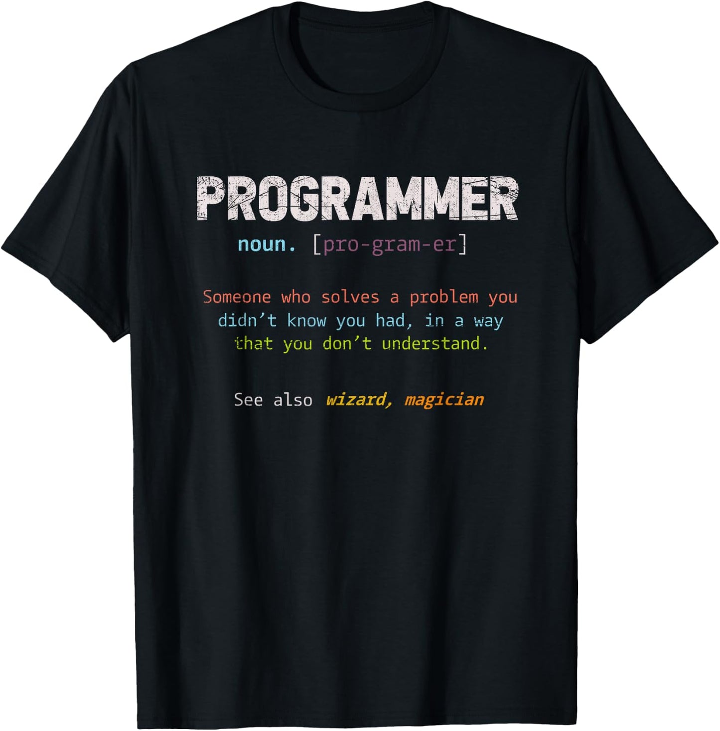 Funny Nerd Software Developer Program Definition Programmer T-Shirt - T-Shirt | Black