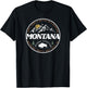 Montana Retro Vintage Mountain Outdoors State Graphic T-Shirt - T-Shirt | Black