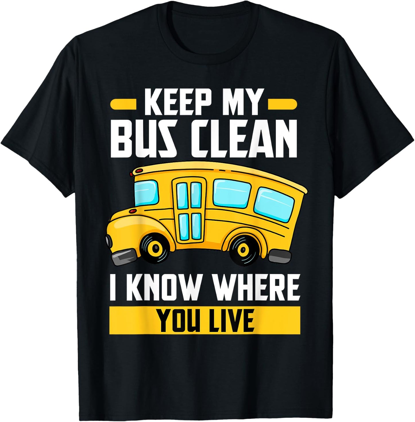 Bus Driver School Traffic Stops T-Shirt - T-Shirt | Black