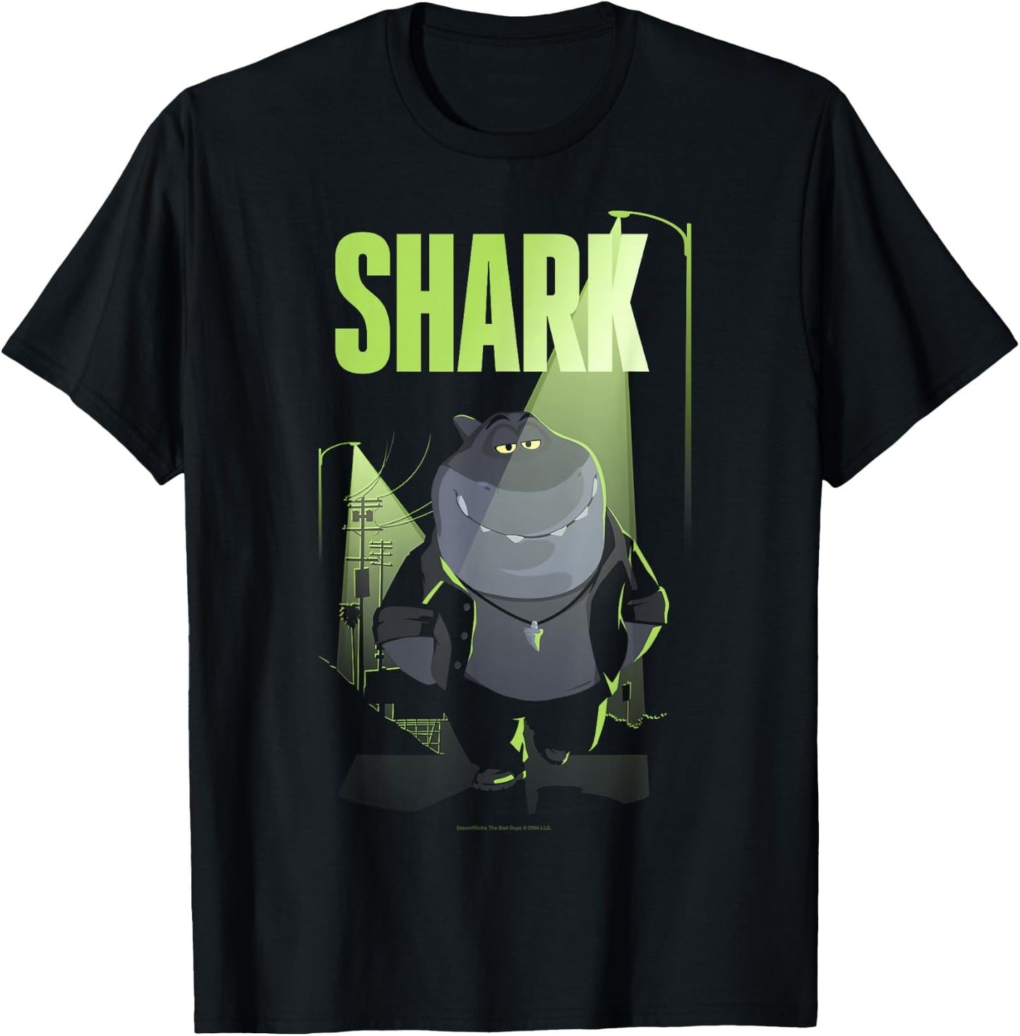 The Bad Guys Mr. Shark City Street Light T-Shirt - T-Shirt | Black