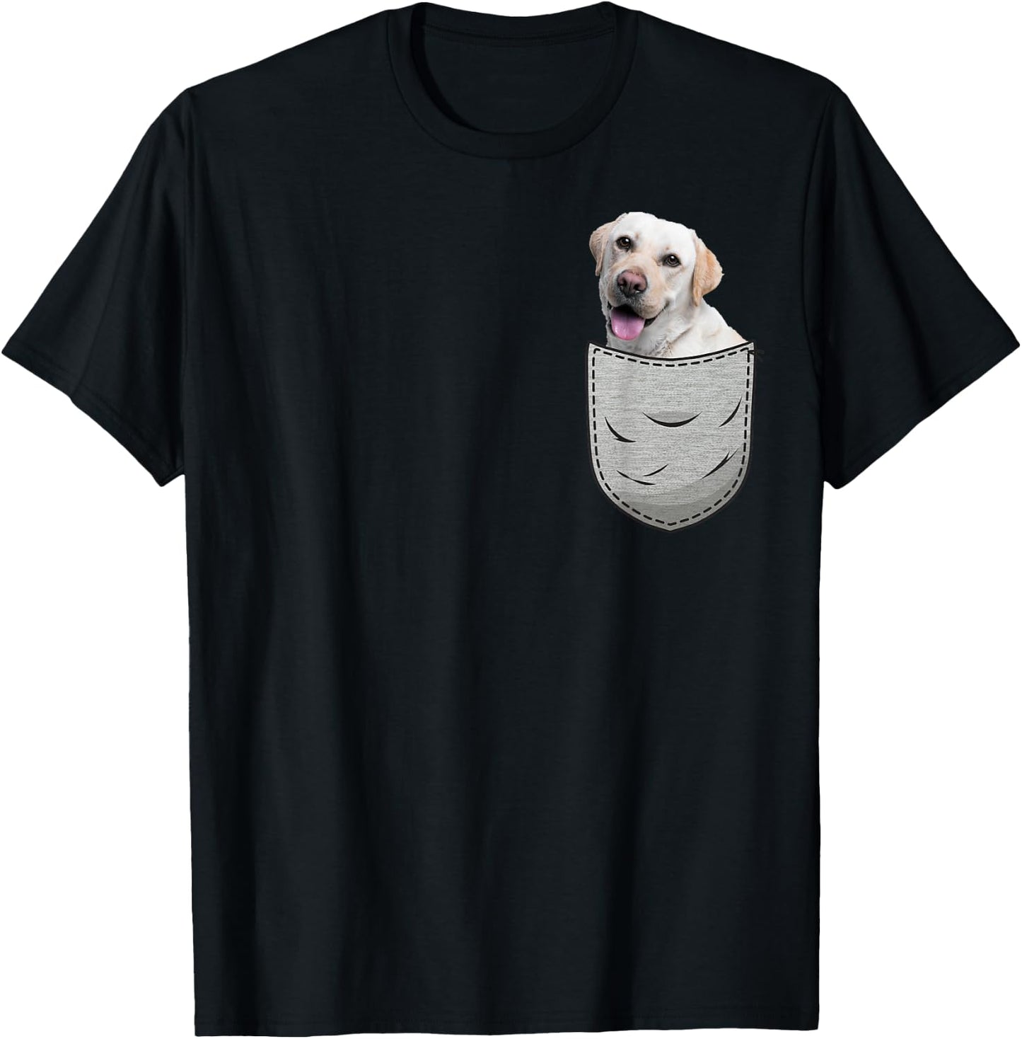 Labbi Labrador Retriever Chest Bag Pocket Dog Owners Men Women Kids T-Shirt - T-Shirt | Black