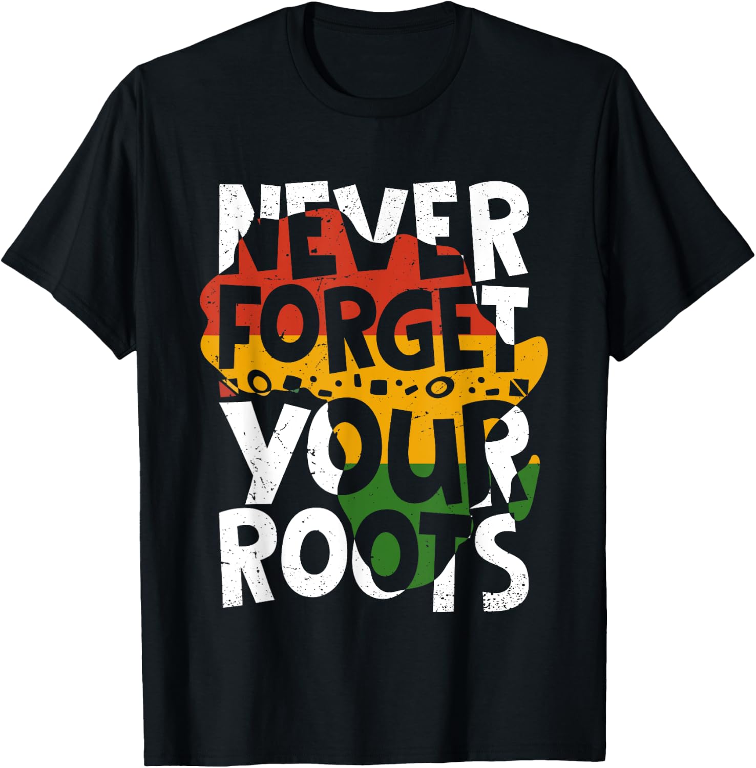 Never Forget Your Roots Afro American Black History Month T-Shirt - T-Shirt | Black