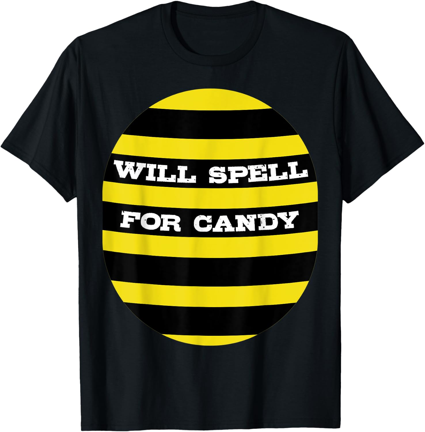 Kids Spelling Bee Halloween Costume "Will Spell For Candy" T-Shirt - T-Shirt | Black