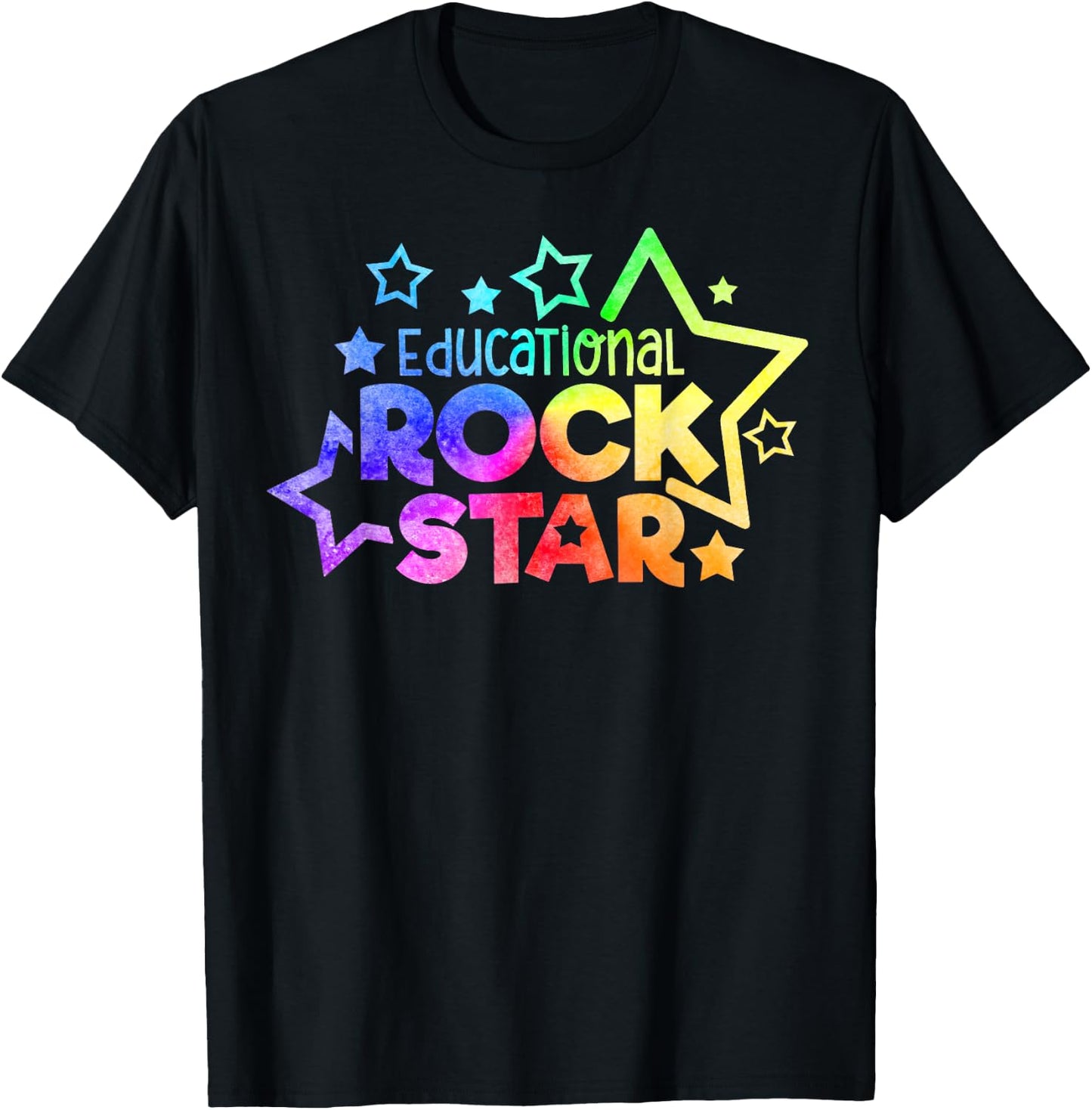 EDUCATIONAL ROCKSTAR Funny Teacher Quote Back to School T-Shirt - T-Shirt | Black