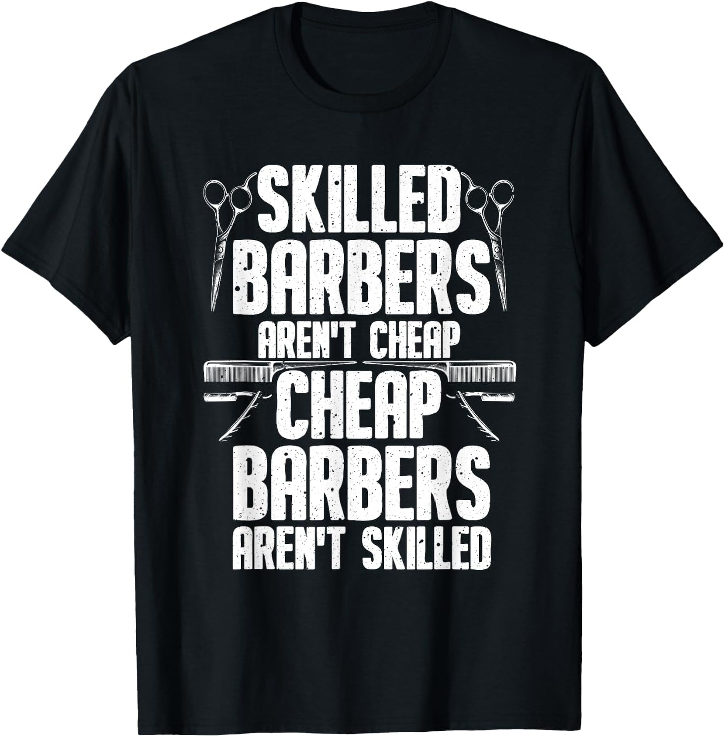 Barber Designs Dad Funny Hairdressing Hair Stylists T-Shirt - T-Shirt | Black