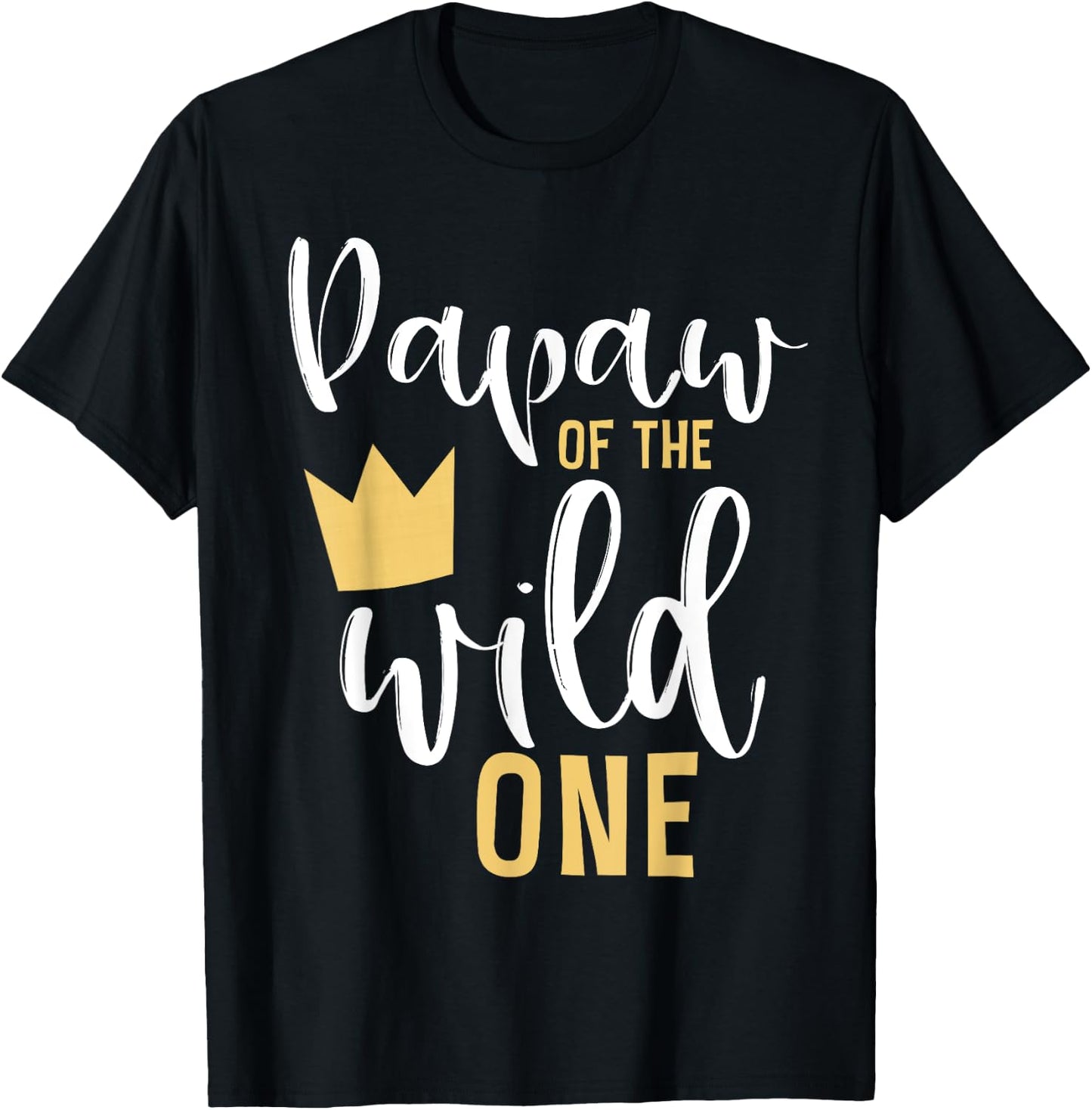 Papaw of the Wild One Matching 1st Birthday First Thing Pop T-Shirt - T-Shirt | Black