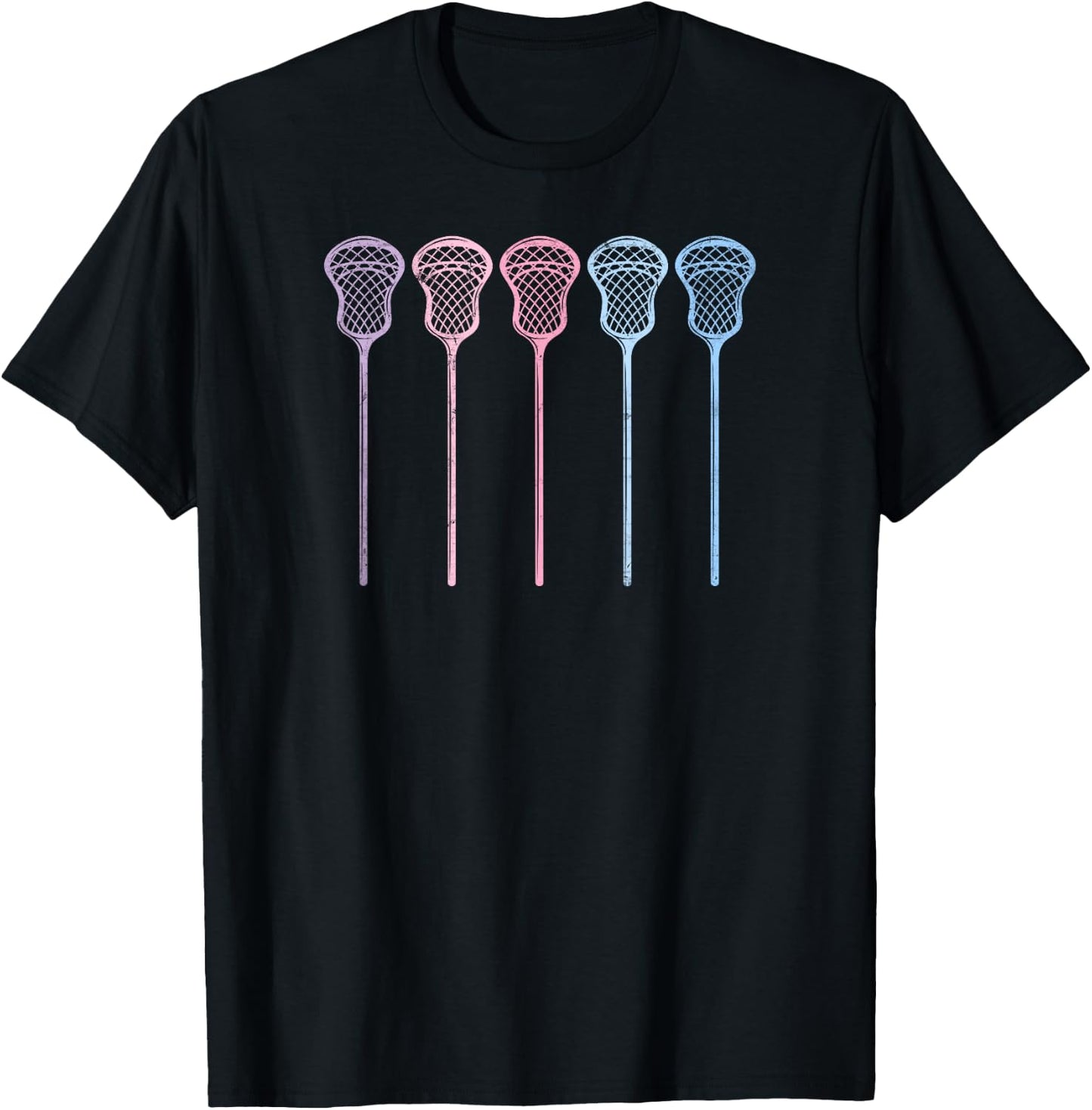 Lacrosse Lacrosse Sticks woman girls retro T-Shirt - T-Shirt | Black