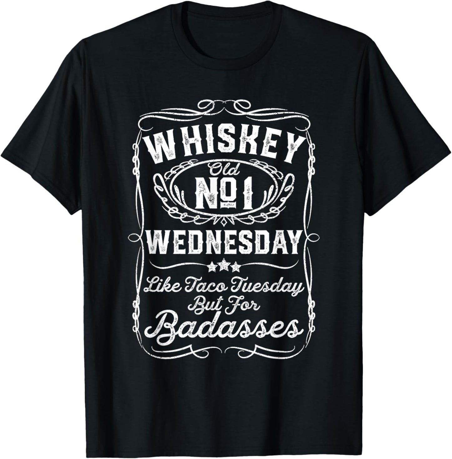 Whiskey Wednesday Funny Bourbon Fathers Day Gift Dad T-Shirt - T-Shirt | Black