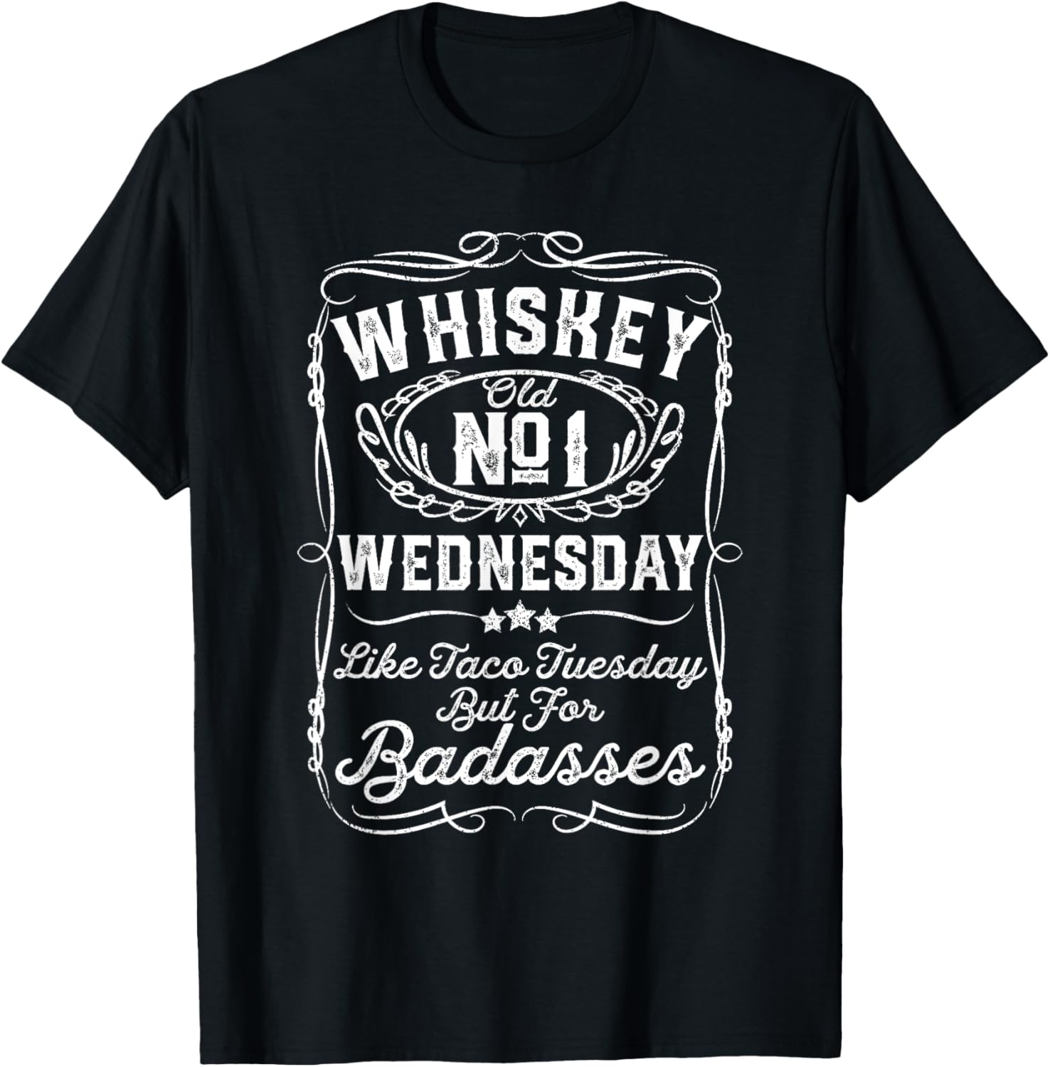 Whiskey Wednesday Funny Bourbon Fathers Day Gift Dad T-Shirt - T-Shirt | Black