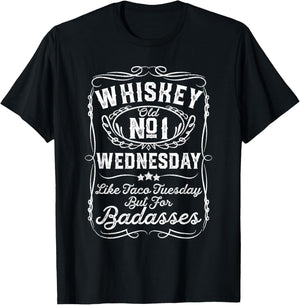 Whiskey Wednesday Funny Bourbon Fathers Day Gift Dad T-Shirt - T-Shirt | Black