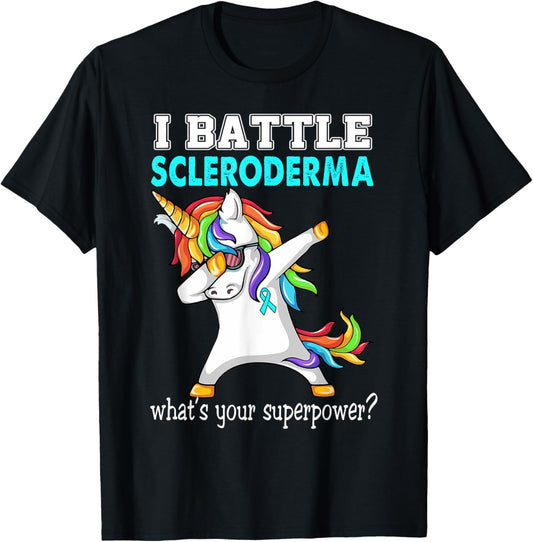 Unicorn I Battle Scleroderma Awareness T-Shirt - T-Shirt | Black