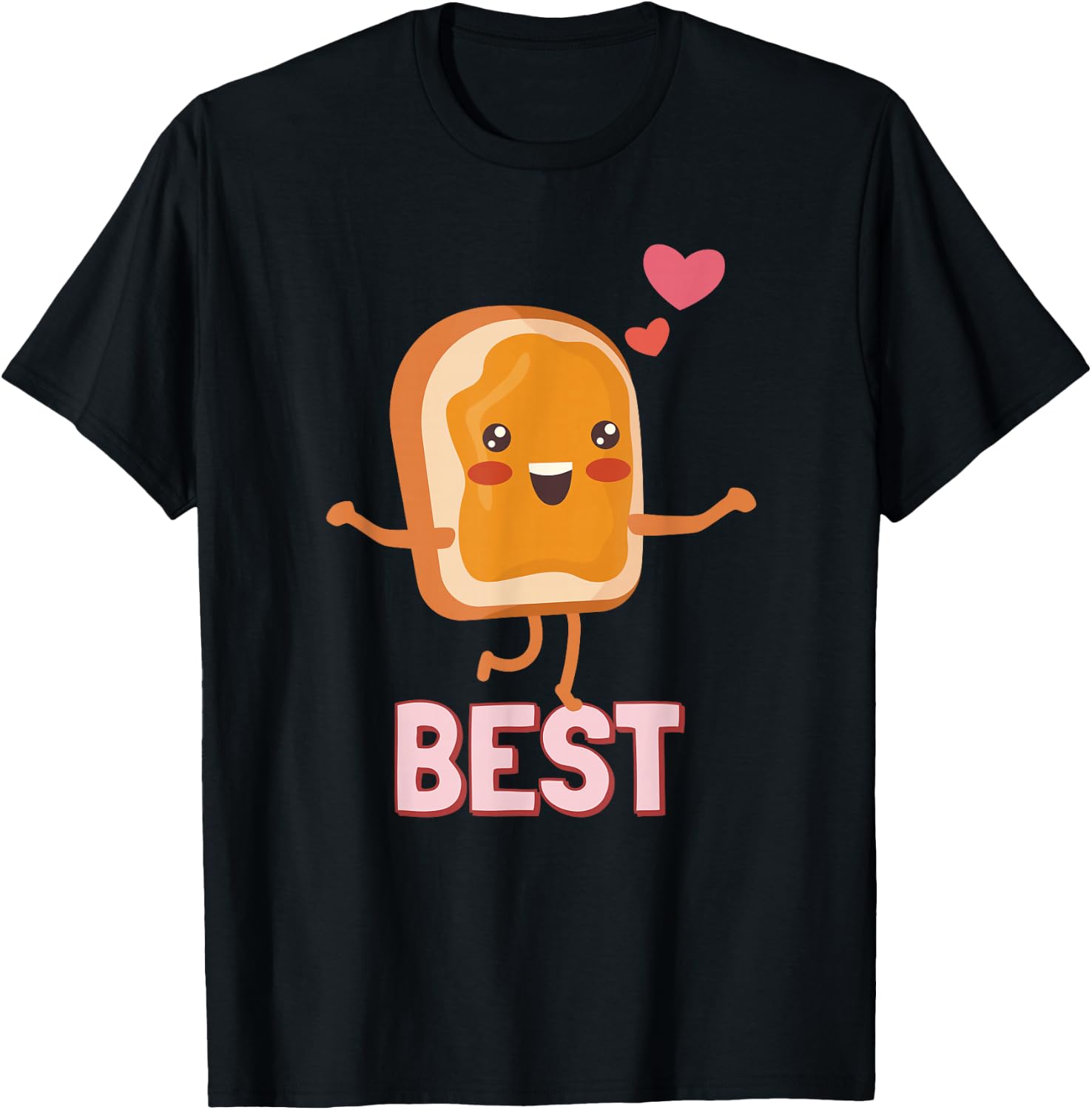 Best Friends PB&J Peanut Butter and Jelly Besties T-Shirt - T-Shirt | Black