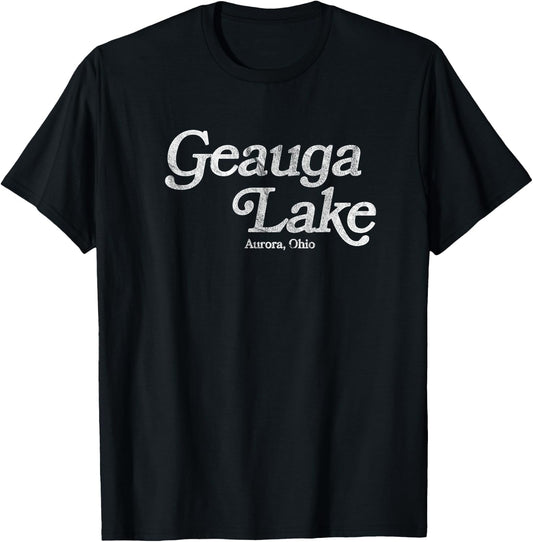 Vintage Geauga Lake Cleveland T-Shirt - T-Shirt | Black