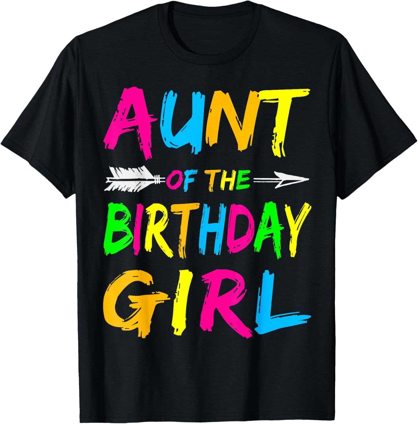 Aunt of the Birthday Girl Retro 80's Party Shirt T-Shirt - T-Shirt | Black