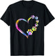 Dog Mom Dad Puppy Love Dogs Paw Print Heart Tie Dye Design Men Women T-Shirt - T-Shirt | Black