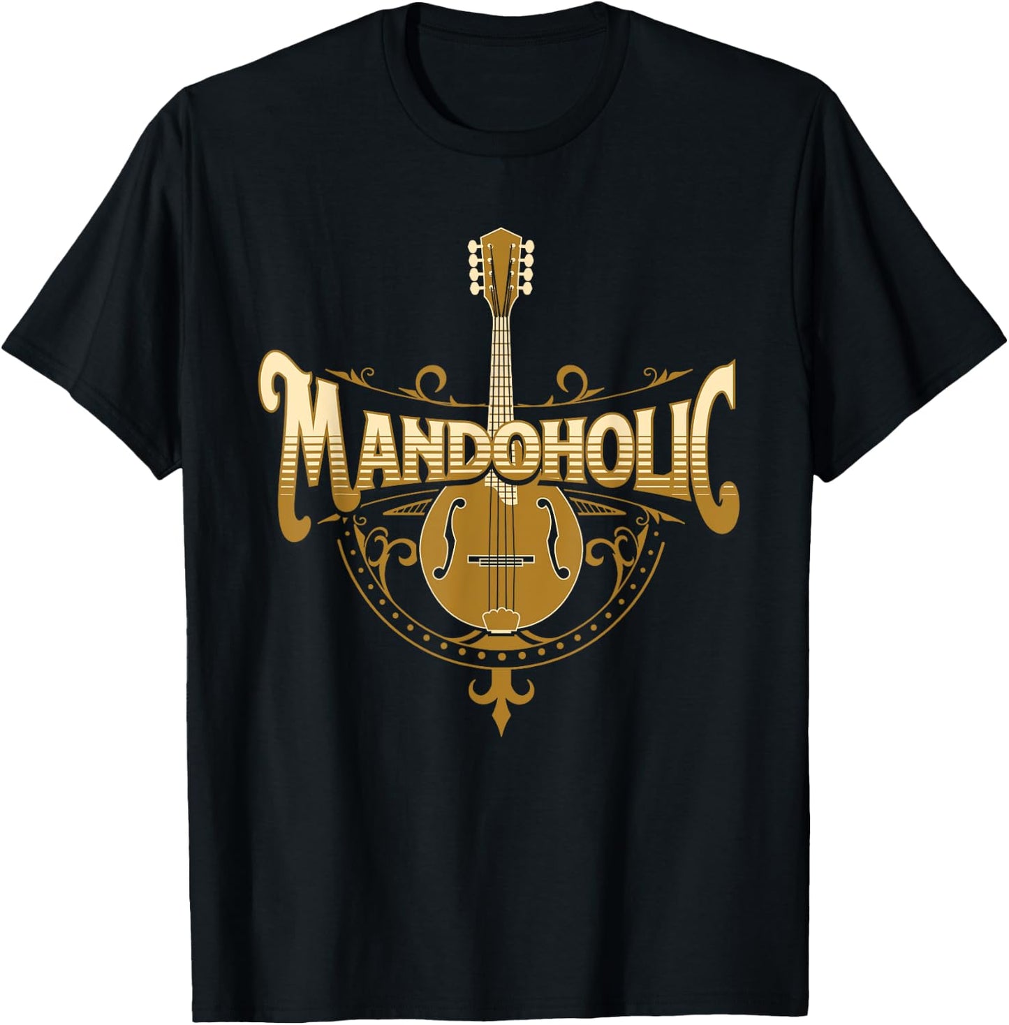 Mandaholic - Country Music Mandolin Musical Player Musicians T-Shirt - T-Shirt | Black
