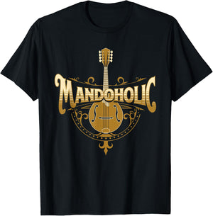 Mandaholic - Country Music Mandolin Musical Player Musicians T-Shirt - T-Shirt | Black