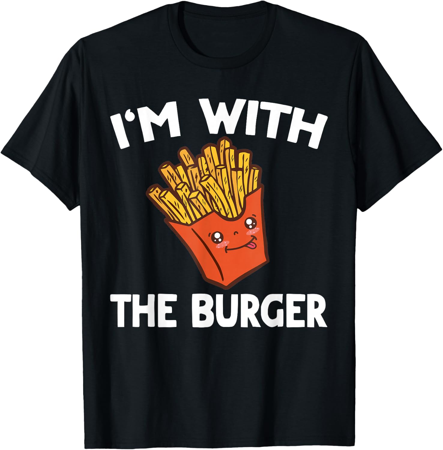 Burger & Fries Matching His & Hers Couples T-Shirt - T-Shirt | Black