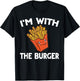 Burger & Fries Matching His & Hers Couples T-Shirt - T-Shirt | Black