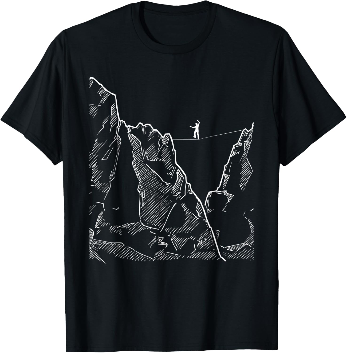Slackliner - Slackline Slacklining Tightrope Trickline T-Shirt - T-Shirt | Black