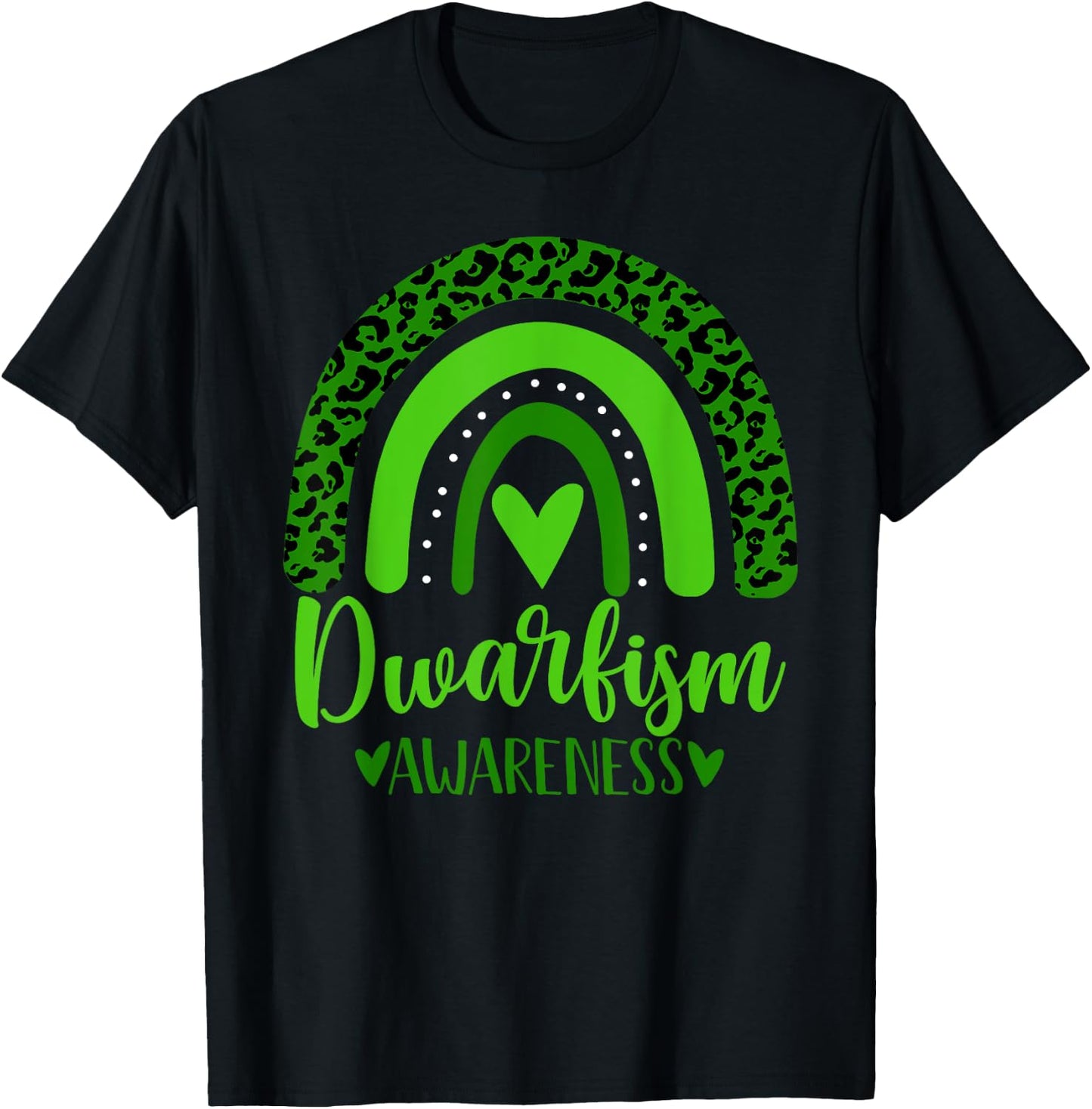 we wear Green rainbow awsewome for Dwarfism Awareness T-Shirt - T-Shirt | Black