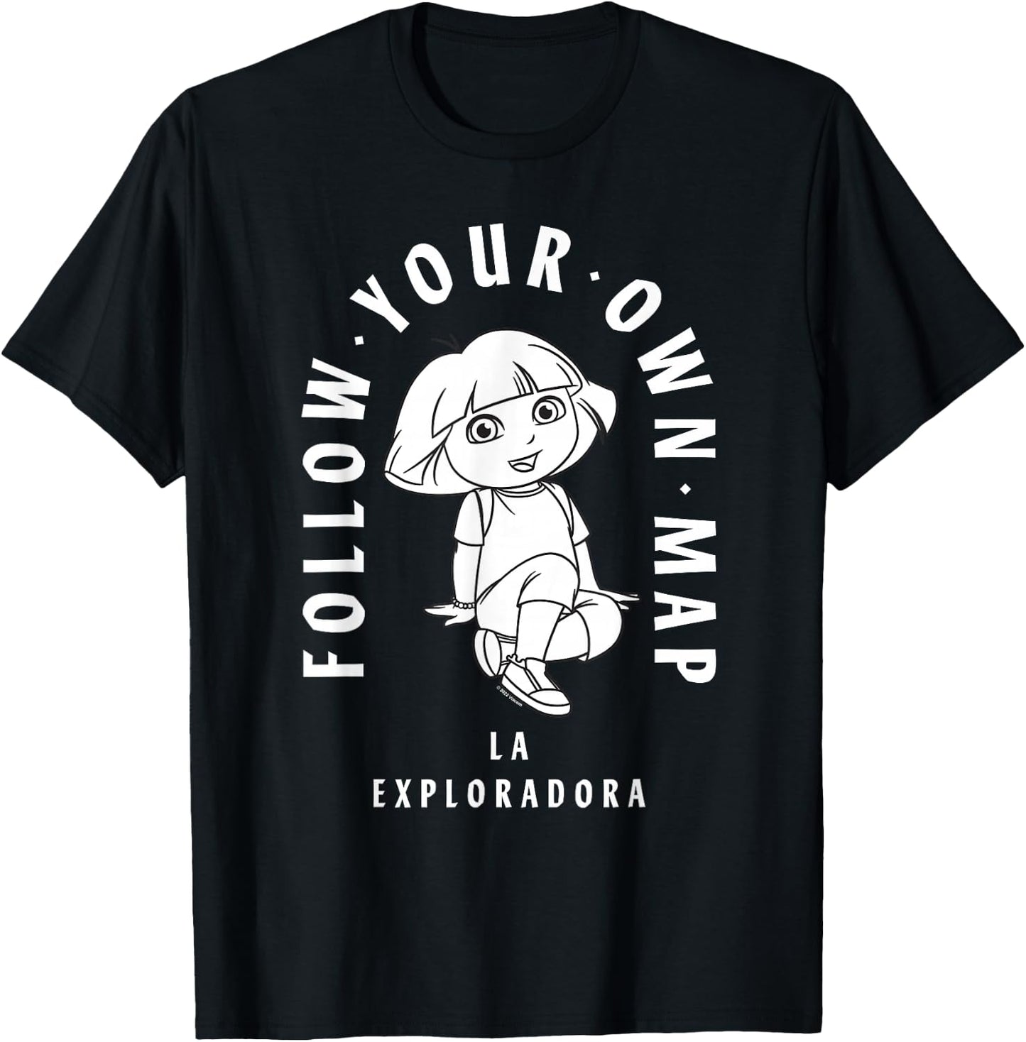 Dora The Explorer Follow Your Own Map T-Shirt - T-Shirt | Black