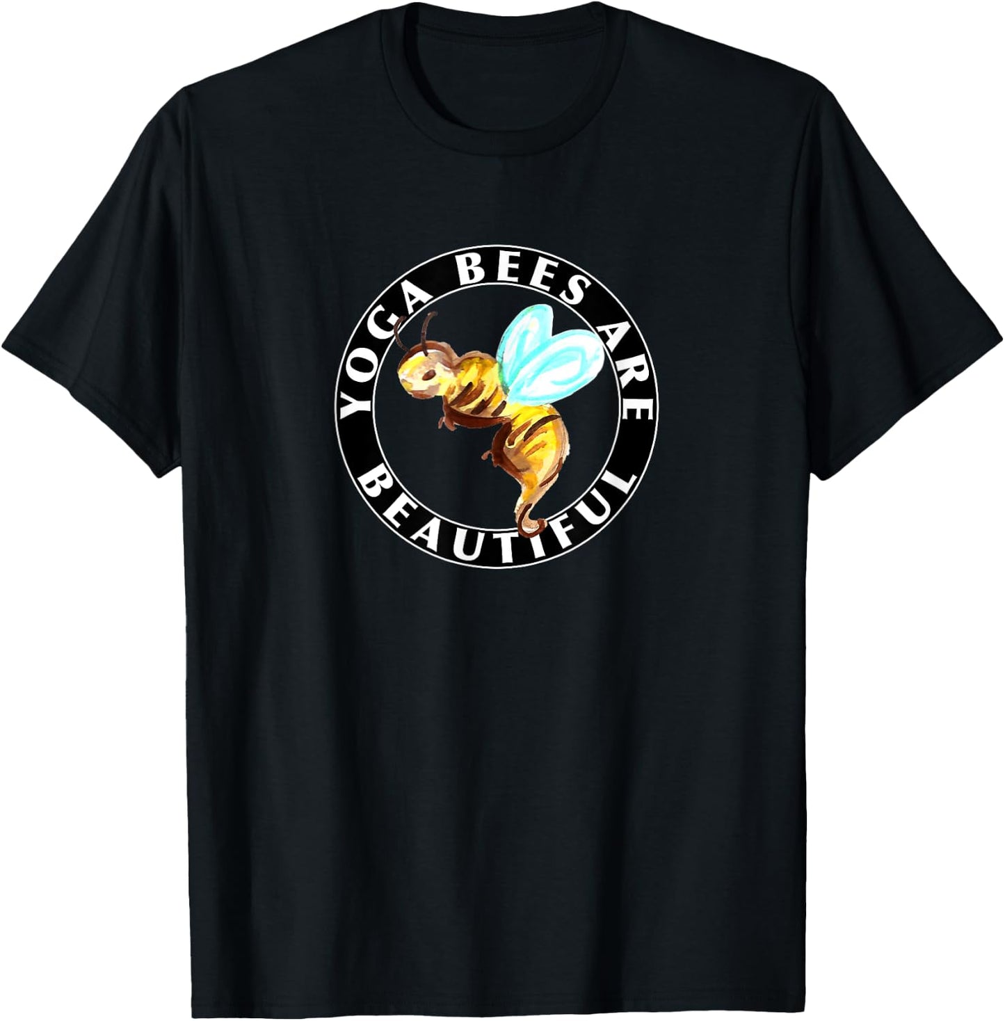 Yoga Bees logo T-Shirt - T-Shirt | Black