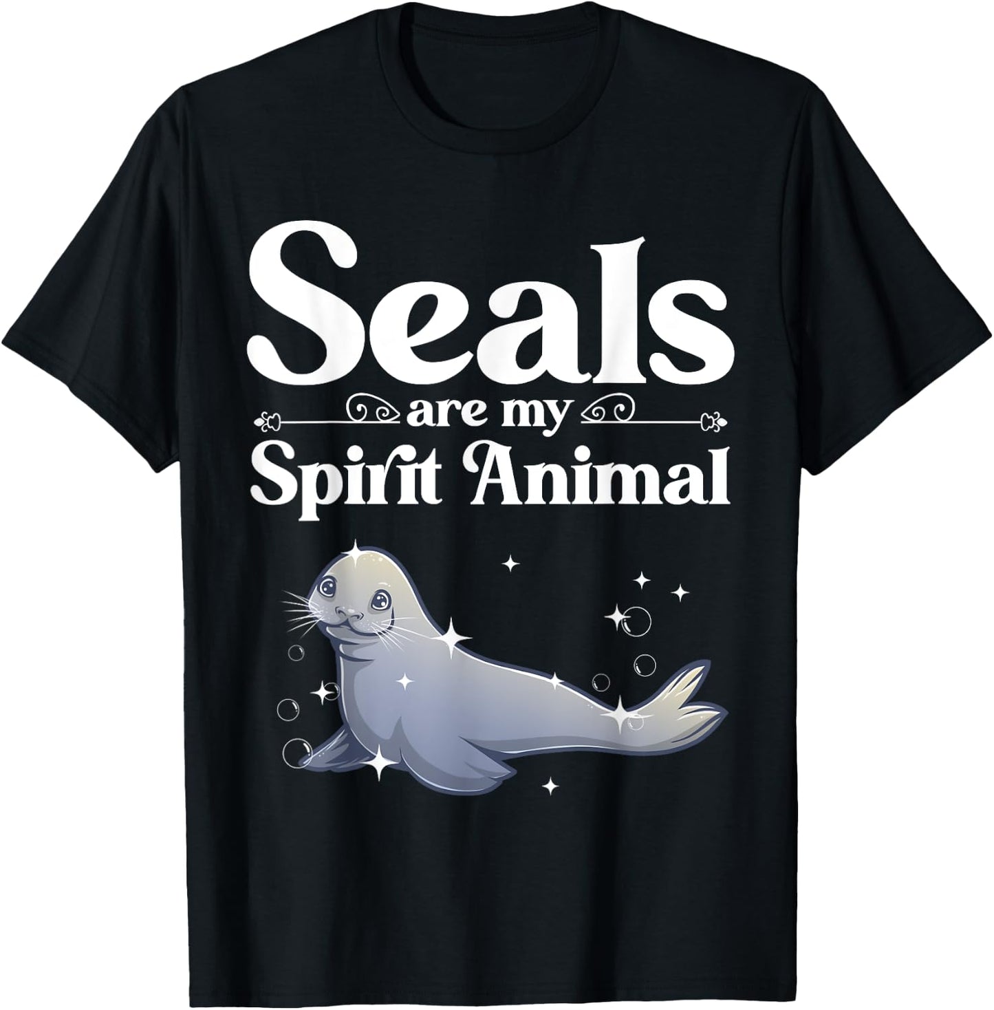 Funny Seal Designs Women Sea Animal Lovers Pinnipeds T-Shirt - T-Shirt | Black