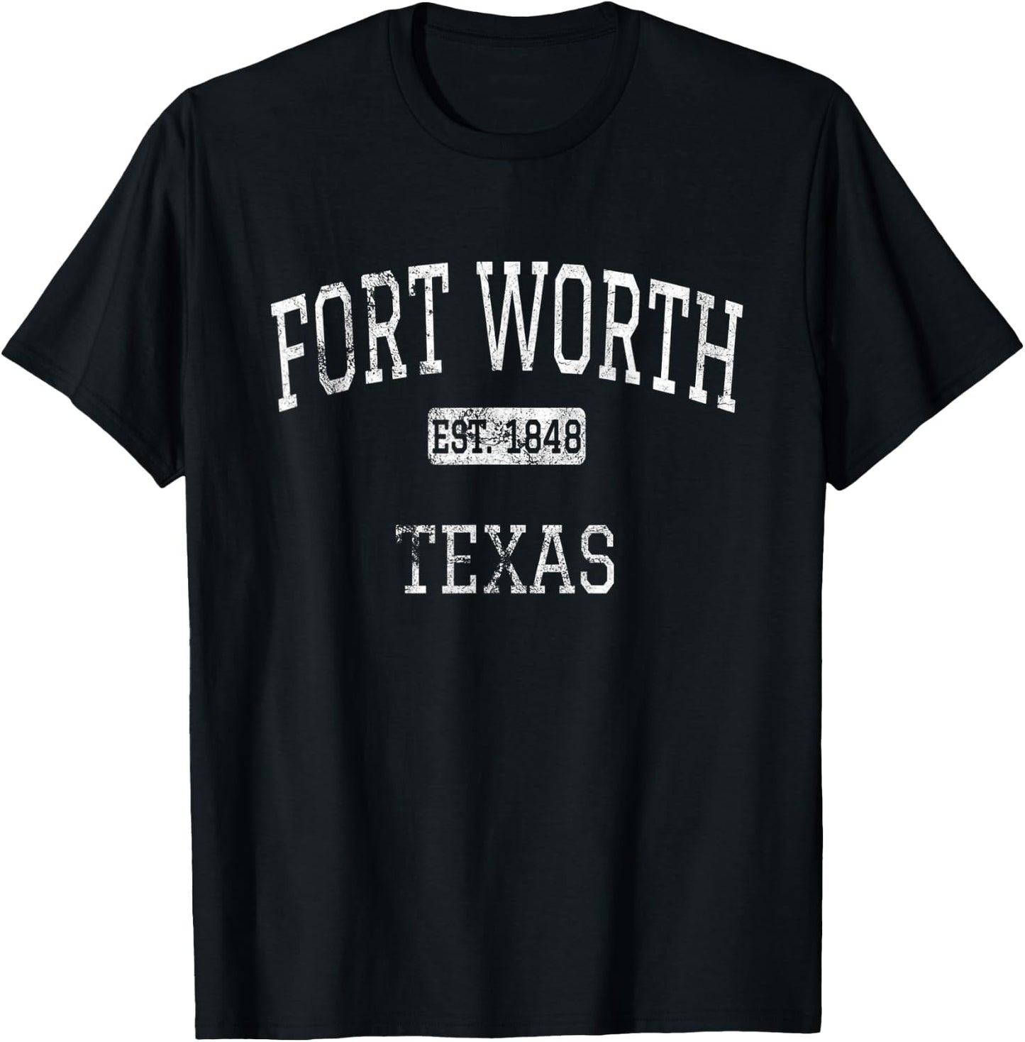 Fort Worth Texas TX Vintage T-Shirt - T-Shirt | Black