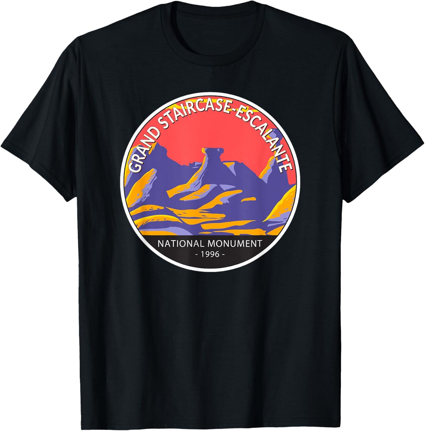 Grand Staircase Escalante National Monument Utah Vintage T-Shirt - T-Shirt | Black