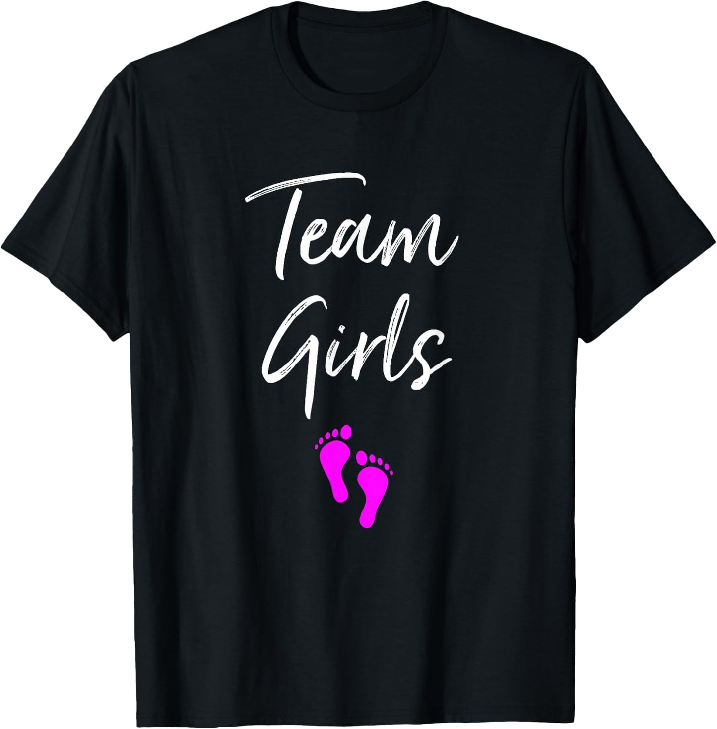 Team Girls Twin Gender Reveal Party For Twins T-Shirt - T-Shirt | Black